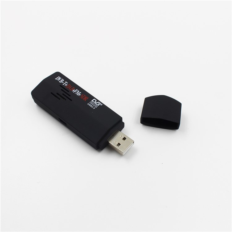 Digital RTL2832U+R820T DVB-T SDR+DAB+FM USB 2.0 Digital TV Tuner Receiver - Black-3