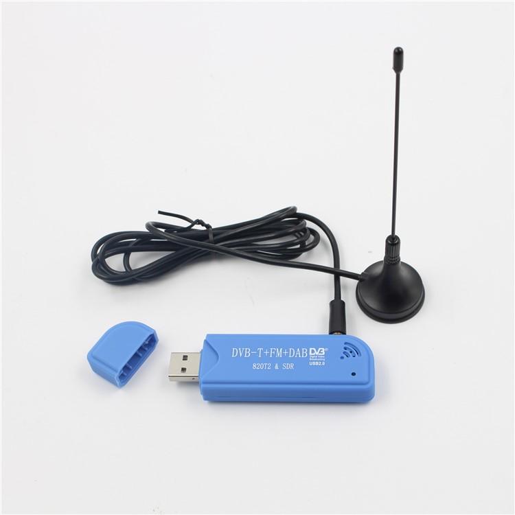 USB 2.0 Digital DVB-T SDR+DAB+FM HDTV TV Tuner Receiver Stick RTL2832U+R820T2 - Blue-3