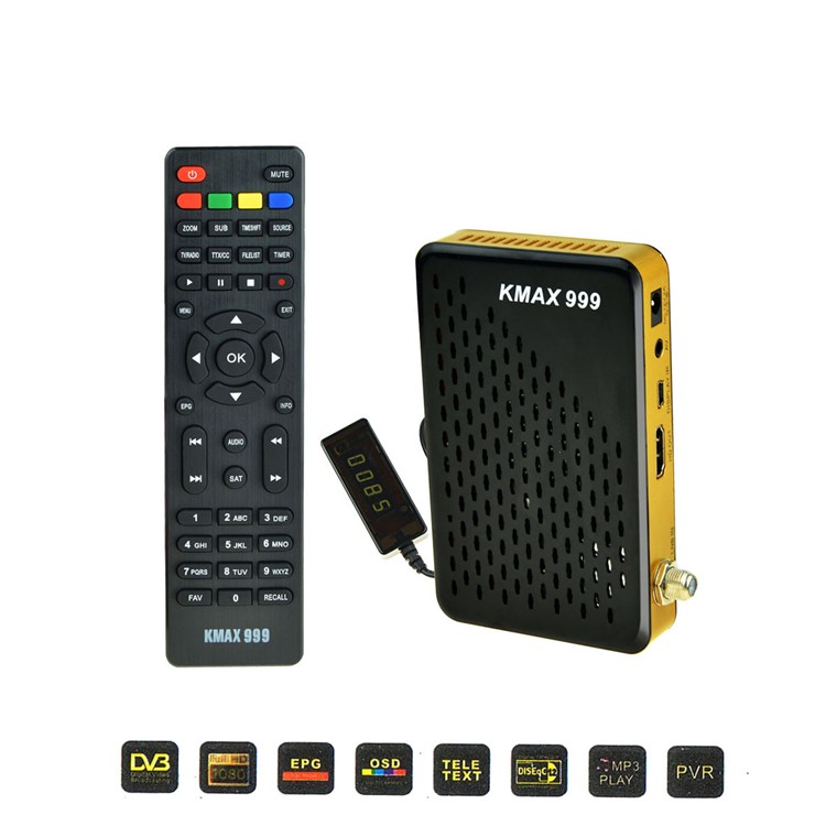 KMAX 999 MINI WiFi Satellite TV Box IPTV DVB-S2 1080P - UK Plug-1