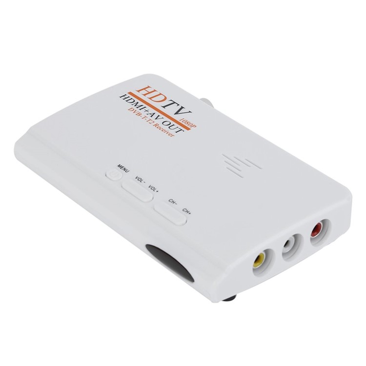 ZC785202 DVB-T2 TV Box AV to HDMI HD / AV CVBS Tuner Receiver with Remote Control (Without VGA) - White / EU Plug-6