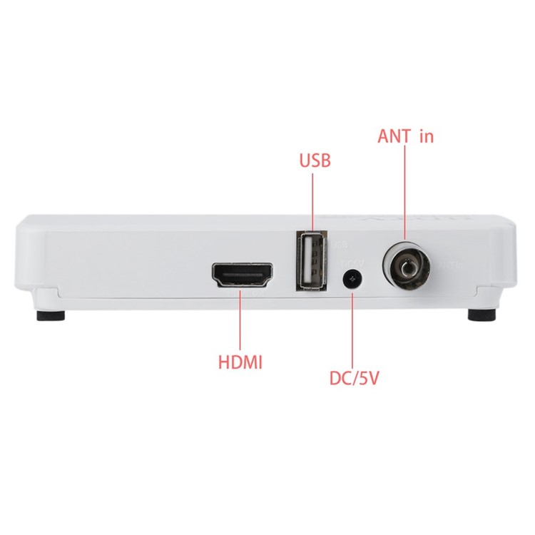 ZC785202 DVB-T2 TV Box AV to HDMI HD / AV CVBS Tuner Receiver with Remote Control (Without VGA) - White / EU Plug-7
