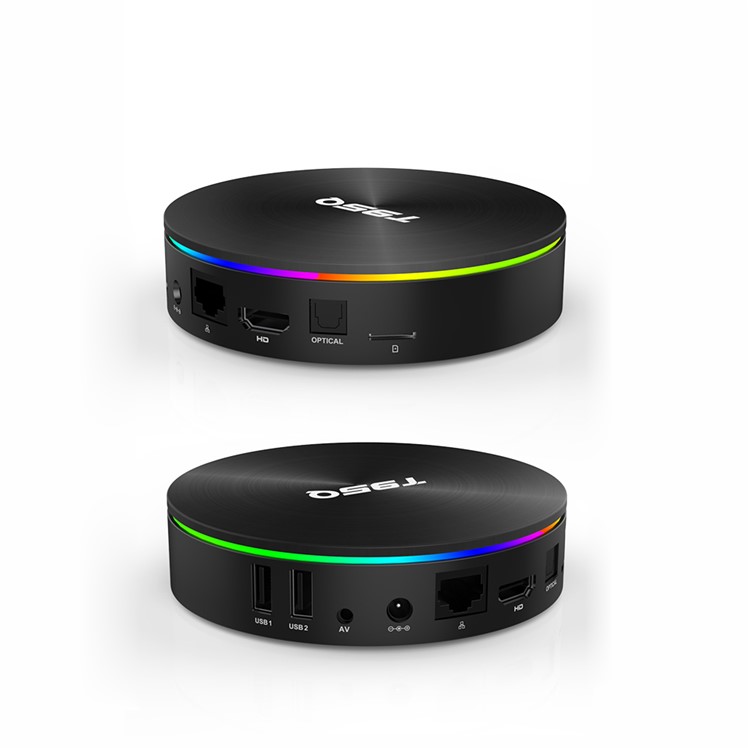 T95Q Amlogic S905X2 Quad Core Android 8.1 TV Box Dual Band WiFi Bluetooth Media Player 4+64GB - US Plug-1
