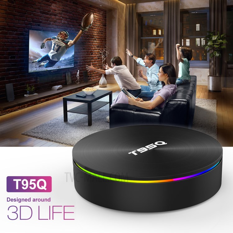 T95Q Amlogic S905X2 Quad Core Android 8.1 TV Box Dual Band WiFi Bluetooth Media Player 4+64GB - US Plug-5