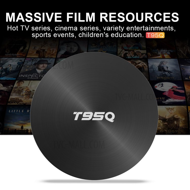 T95Q Amlogic S905X2 Quad Core Android 8.1 TV Box Dual Band WiFi Bluetooth Media Player 4+64GB - US Plug-7