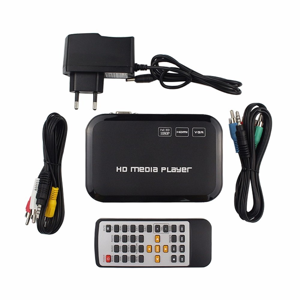 H6W Full HD 1080P Media Player with HDMI VGA - EU Plug-12