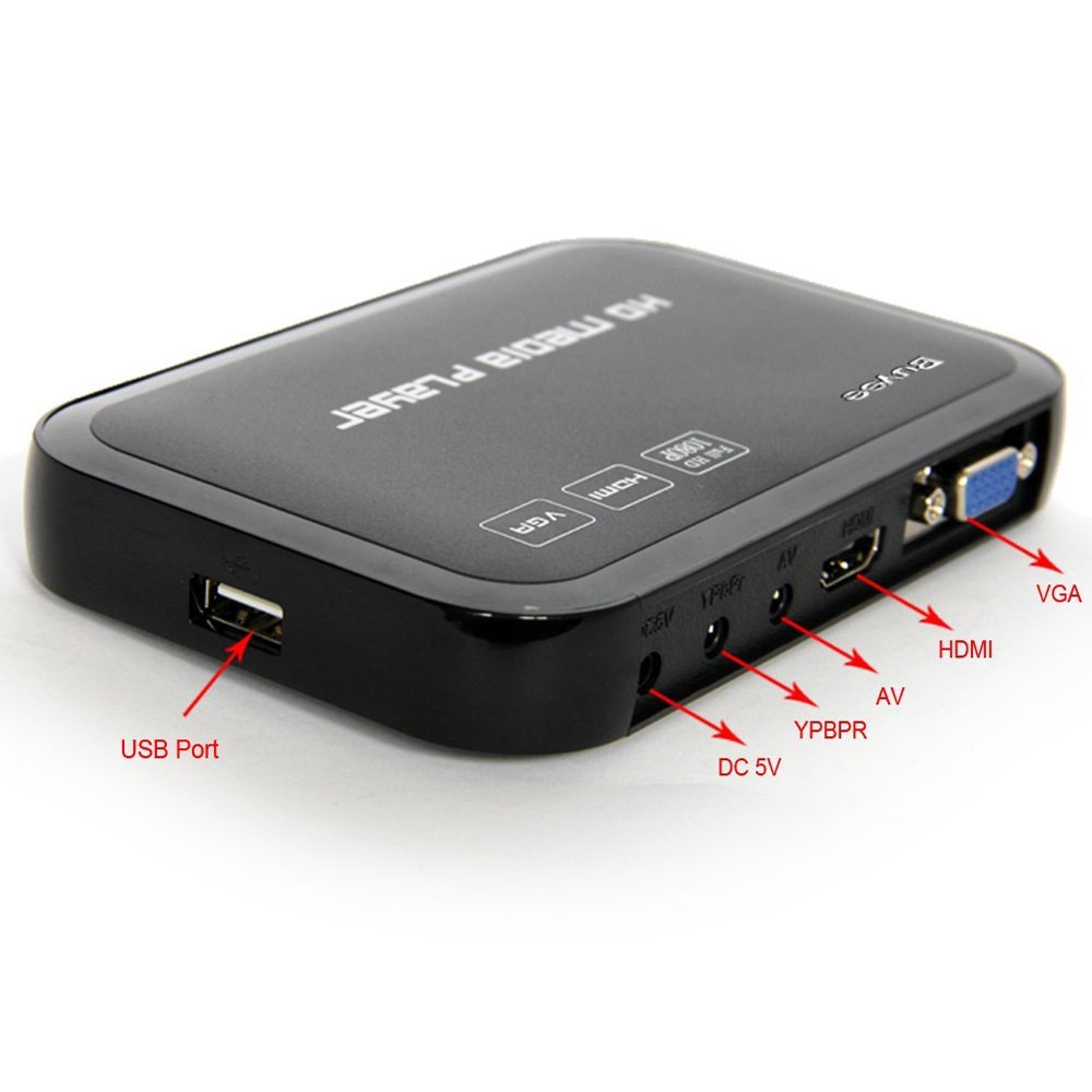 H6W Full HD 1080P Media Player with HDMI VGA - EU Plug-6