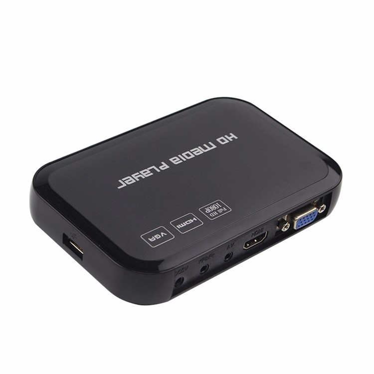 Media Player voll HD 1080P H6W mit HDMI VGA - US-Stecker-1