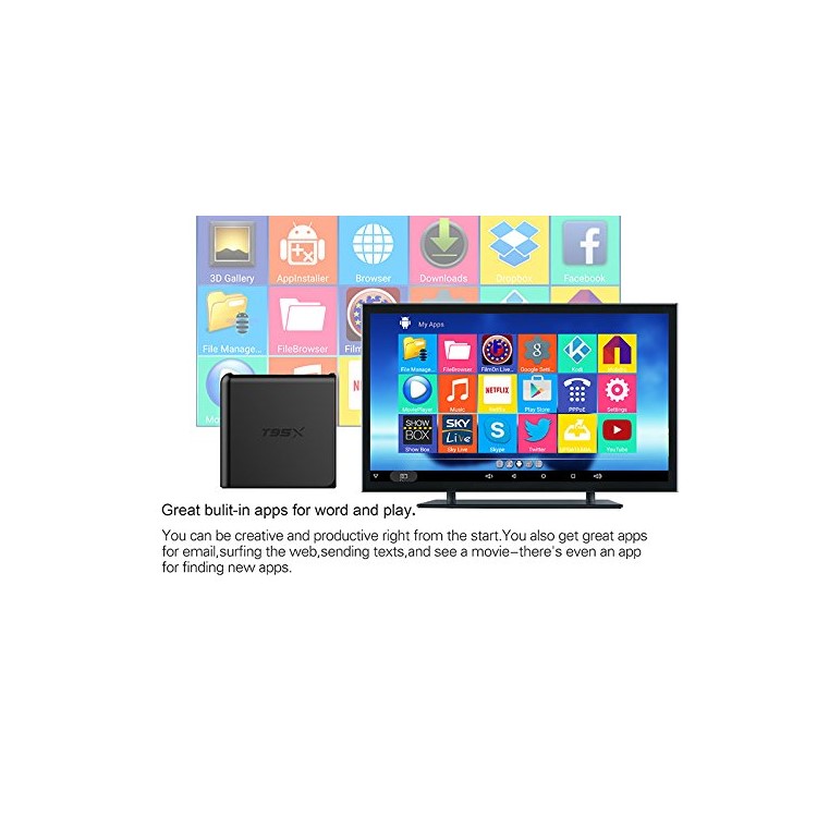 T95X Amlogic S905X 4K Android 6.0 TV Box Kodi 16.1 Quad Core 2+16GB WiFi 2.4G Streaming Media Player - EU Plug-7