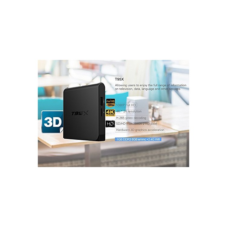 T95X Amlogic S905X 4K Android 6.0 TV Box Kodi 16.1 Quad Core 2+16GB WiFi 2.4G Streaming Media Player - EU Plug-8