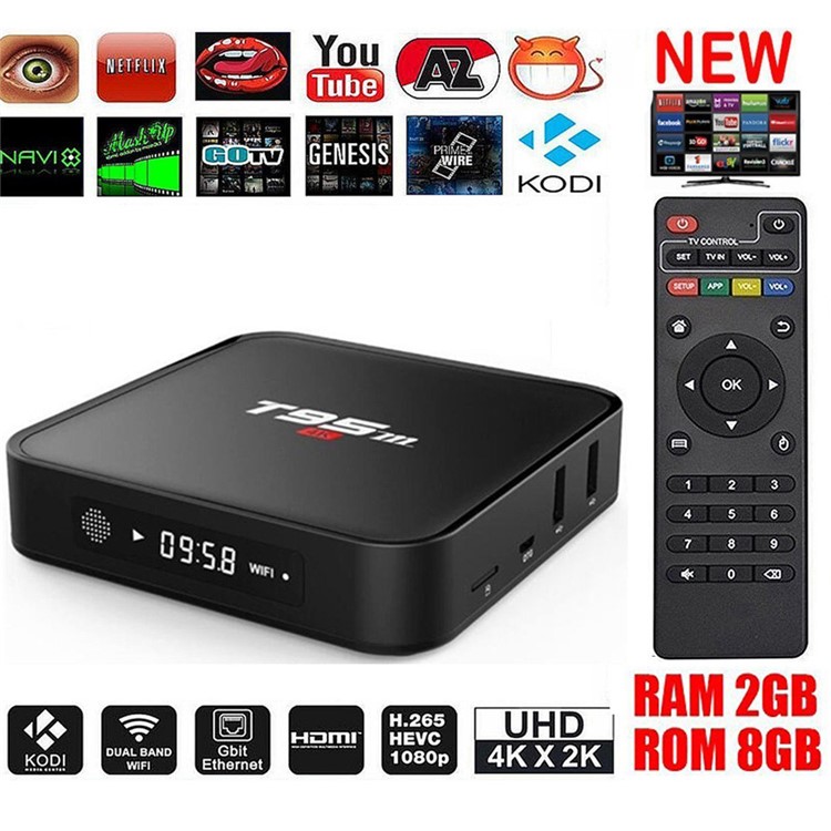 

T95M Android 5.1 Amlogic S905 TV Box Kodi 16.0 Quad Core 2+8GB WiFi 2.4G Streaming Media Player - US Plug