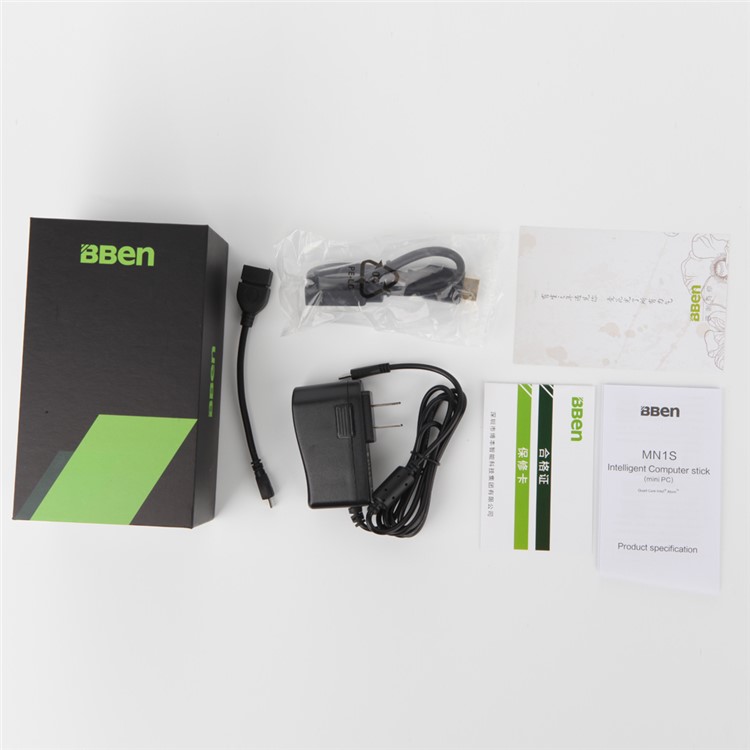BBEN MN1S Dual OS Win10/Android 5.1 Mini PC Intel Cherry Trail X5-Z8350 Quad-core 2+32G PC Stick - Black / EU Plug-4