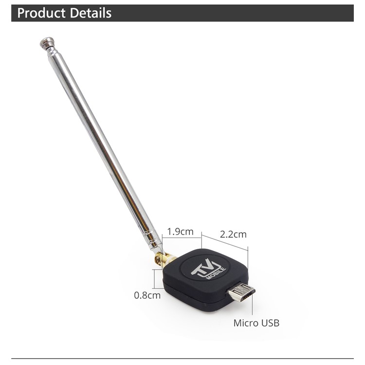 Android DVB-T Micro USB Tuner Mobile TV Receiver Stick-10