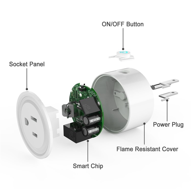 Mini Smart Plug Outlet ETL/ FCC Listed WiFi Remote Control Smart Socket Works with Amazon Alexa - US Plug-6