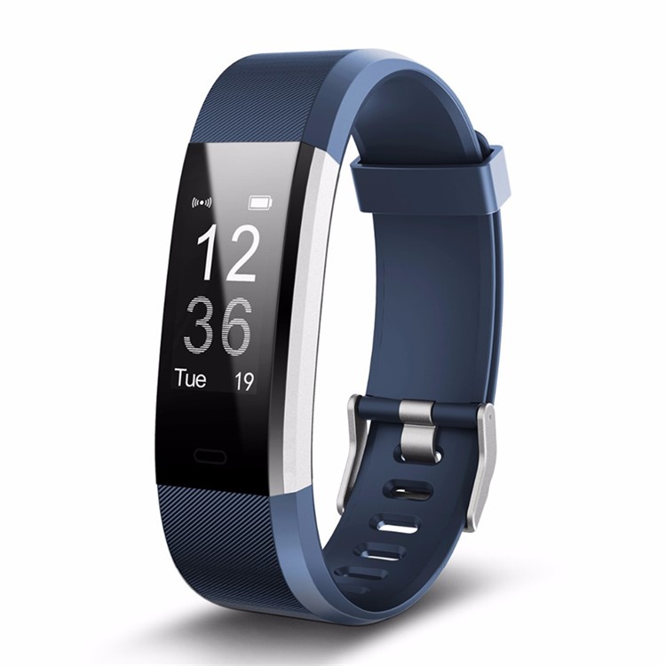

ID115 Plus Waterproof Smart Bracelet Support Incoming Call + SMS Alert Heart Rate Monitor - Dark Blue