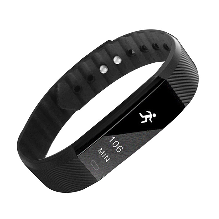 115 Heart Rate Monitor Fitness Tracker Smart Bracelet with OLED Touch Screen - Black-3