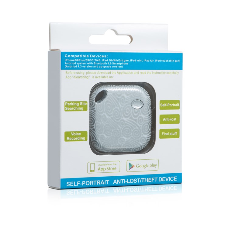 Anti-lost Mini Smart Tracker Multi-functional Bluetooth 4.0 Lost Thing Locator - White Flower-2