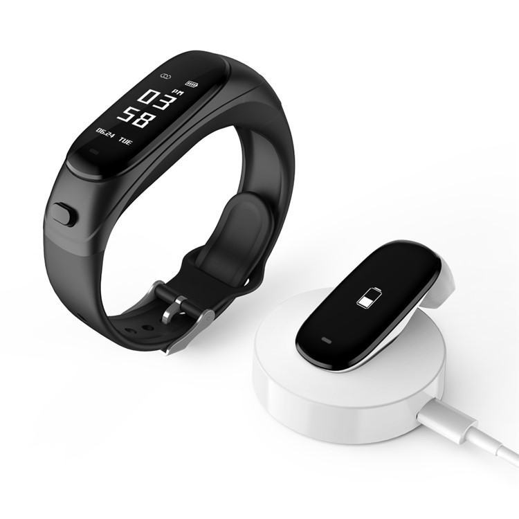 

V08 2 in 1 Smart Bracelet Portable Bluetooth Earphone with Blood Pressure Heart Rate Monitor