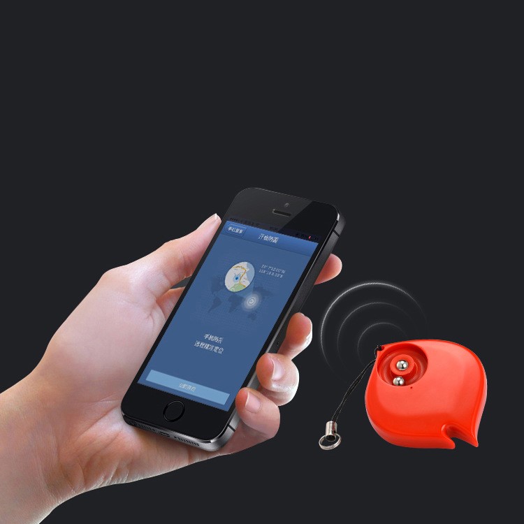 Chic Fire Shape Two-way Mini Pressure Release Bluetooth 4.0 Anti-lost Alarm Smart Tracker - Red-2