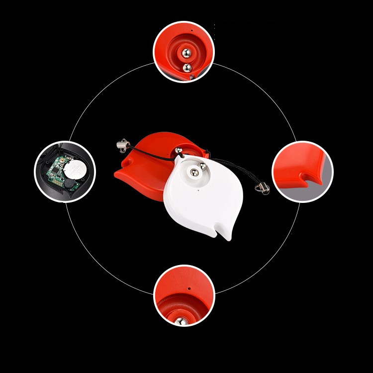 Chic Fire Shape Two-way Mini Pressure Release Bluetooth 4.0 Anti-lost Alarm Smart Tracker - Red-3
