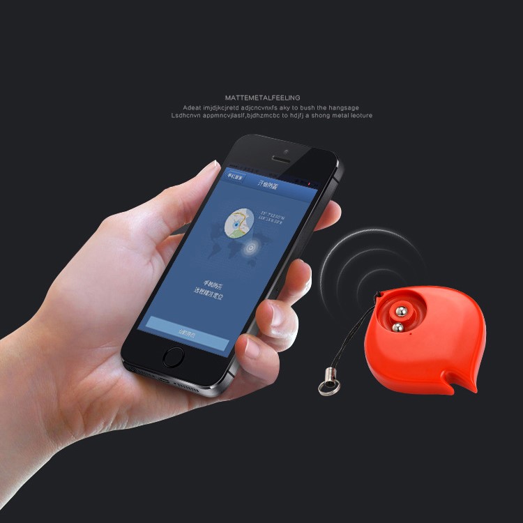 Chic Fire Shape Two-way Mini Pressure Release Bluetooth 4.0 Anti-lost Alarm Smart Tracker - Red-4