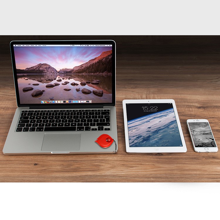 Chic Fire Shape Two-way Mini Pressure Release Bluetooth 4.0 Anti-lost Alarm Smart Tracker - Red-8