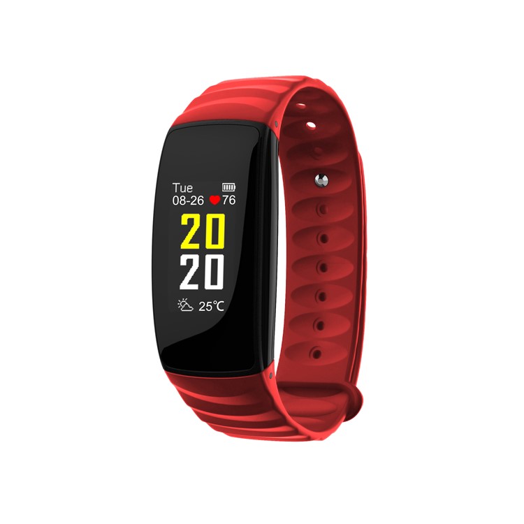 

H107 0.96 inch Large Colorful Screen Waterproof Smart Wristband Multi-functional Heart Rate Monitor Health Fitness Tracker - Red