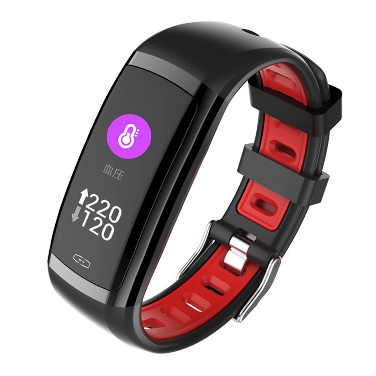

CD09 0,96-дюймовый Цветной Дисплей IP67 Bluetooth 4.0 Smart Fitness Band Со Сном / Пульсом / Монитор Артериального Давления - Черный / Красный