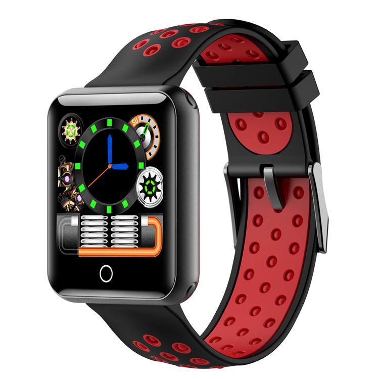 

IQI Q18 1.54 Inch Color Screen Heart Rate Monitor Smart Sports Wristband IP68 Waterproof - Black / Red