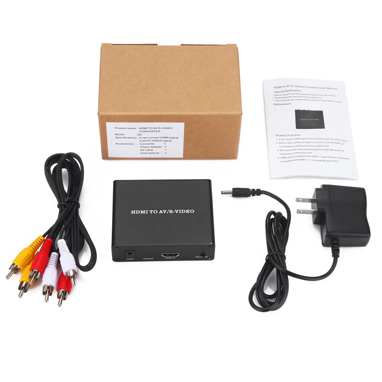 JEDX HDMI to AV/S-Video HD Video Output Converter-7