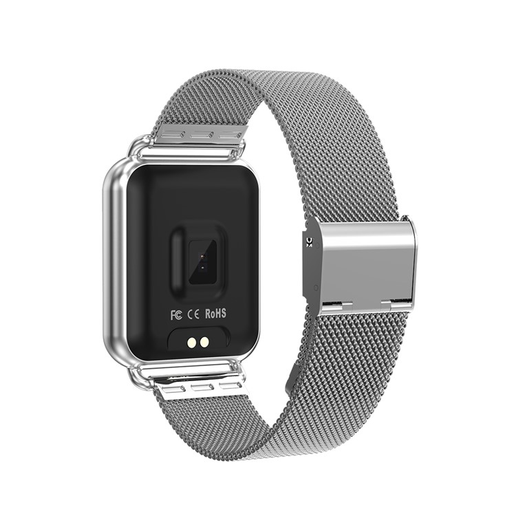 Q3 Smart Bracelet with Steel Strap Blood Oxygen Pressure Wristband Pedometer Fitness Tracker - Silver-4
