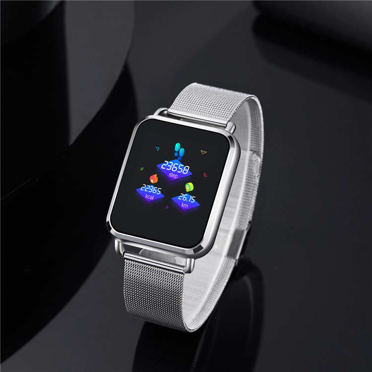Q3 Smart Bracelet with Steel Strap Blood Oxygen Pressure Wristband Pedometer Fitness Tracker - Silver-6