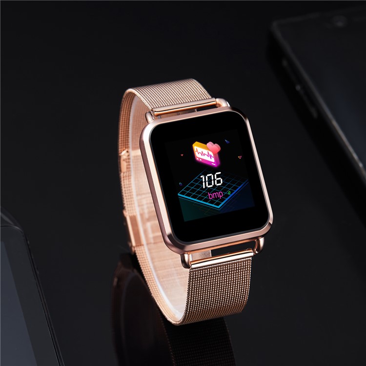 Q3 Smart Heart Rate Sports Wristband Waterproof Bracelet Bluetooth 4.0 for iOS Android - Rose Gold-6