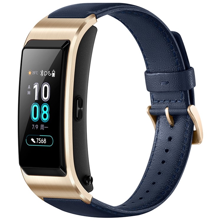 HUAWEI JNS-B19 Talkband B5 Smart Wristband with Bluetooth Earphone Smart Fitness Tracker - Blue / Leather Strap-2
