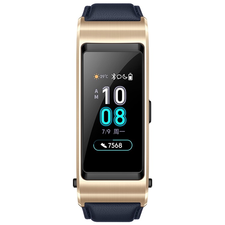 HUAWEI JNS-B19 Talkband B5 Smart Wristband with Bluetooth Earphone Smart Fitness Tracker - Blue / Leather Strap-4