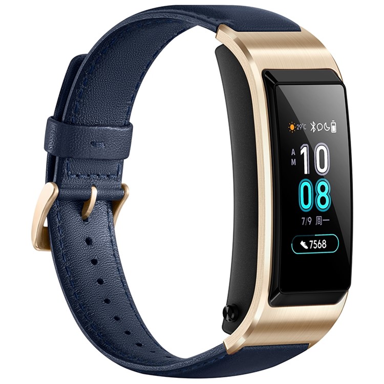HUAWEI JNS-B19 Talkband B5 Smart Wristband with Bluetooth Earphone Smart Fitness Tracker - Blue / Leather Strap-5