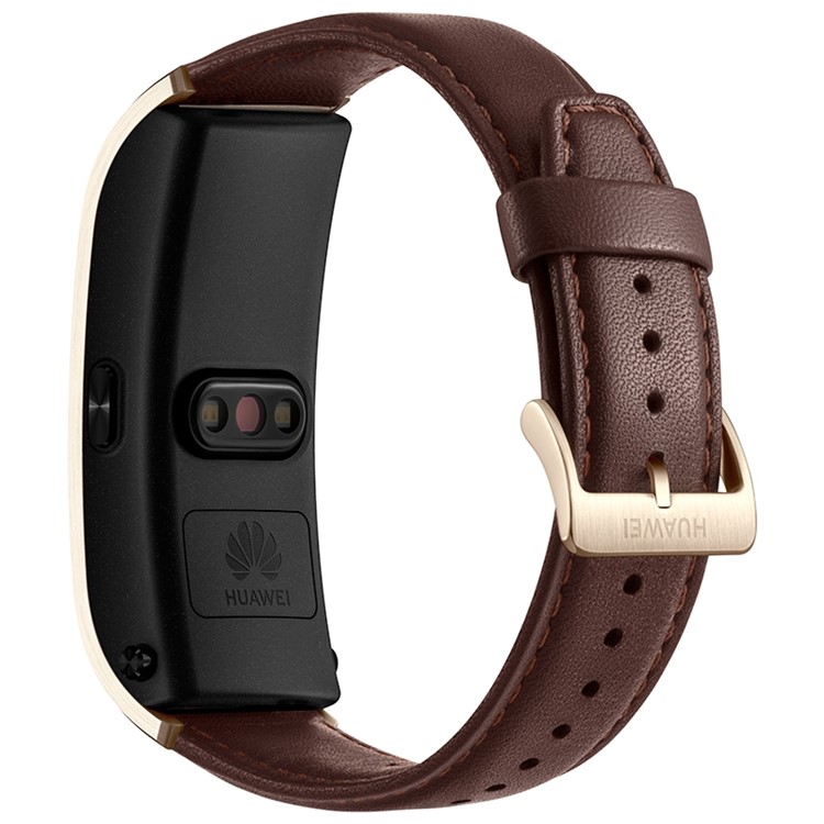 HUAWEI JNS-B19 Talkband B5 Fitness Tracker Bluetooth Headphone 2 in 1 Smart Bracelet - Brown / Leather Strap-3