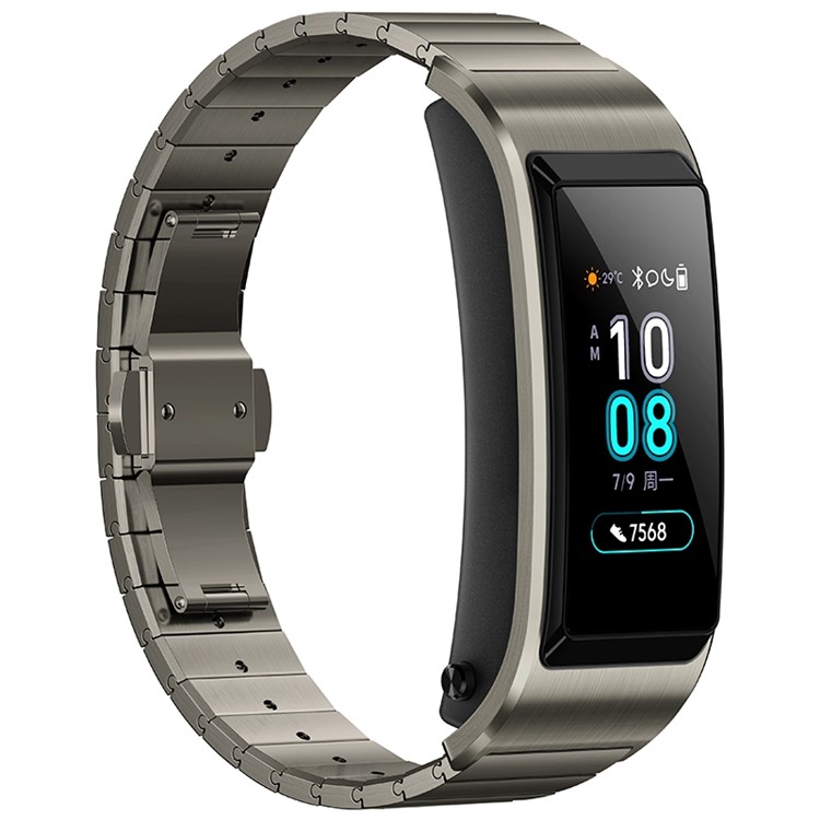 HUAWEI JNS-B29 Talkband B5 2 in 1 Smart Wristband Bracelet Bluetooth Headset Smart Fitness Tracker - Grey / Metal Strap-4