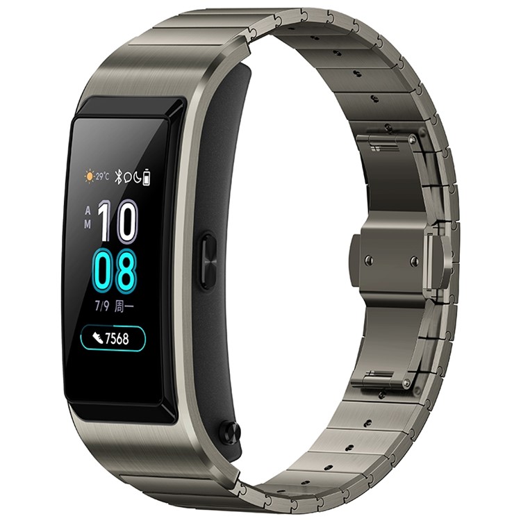 HUAWEI JNS-B29 Talkband B5 2 in 1 Smart Wristband Bracelet Bluetooth Headset Smart Fitness Tracker - Grey / Metal Strap-5