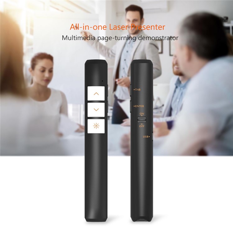 2.4GHz Wireless Remote Red Laser Pointer Presenter Pen Remote Control PPT Presentation Laser Flip Pen-12