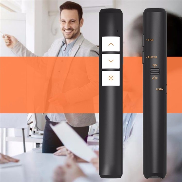 2.4GHz Wireless Remote Red Laser Pointer Presenter Pen Remote Control PPT Presentation Laser Flip Pen-3