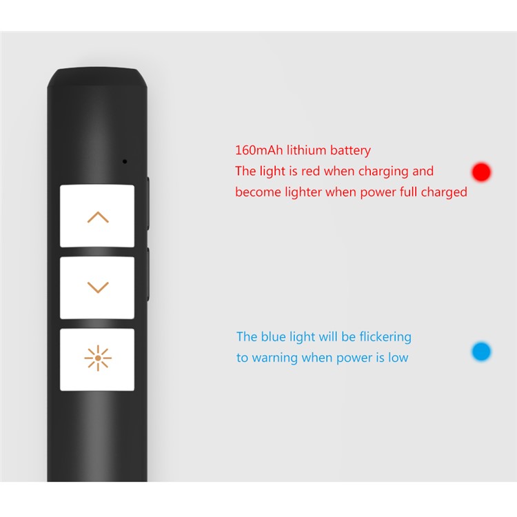 2.4GHz Wireless Remote Red Laser Pointer Presenter Pen Remote Control PPT Presentation Laser Flip Pen-4