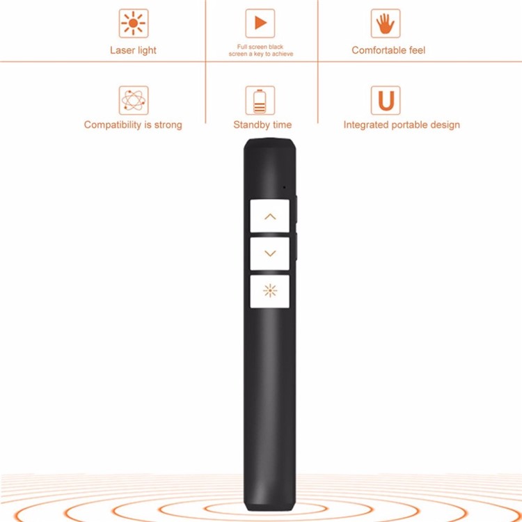 2.4GHz Wireless Remote Red Laser Pointer Presenter Pen Remote Control PPT Presentation Laser Flip Pen-7