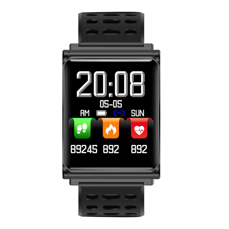 MISSYOU N98 Smart Bluetooth Wristband Heart Rate Monitor Fitness Tracker Compatible with iOS & Android - Black / Grey-2