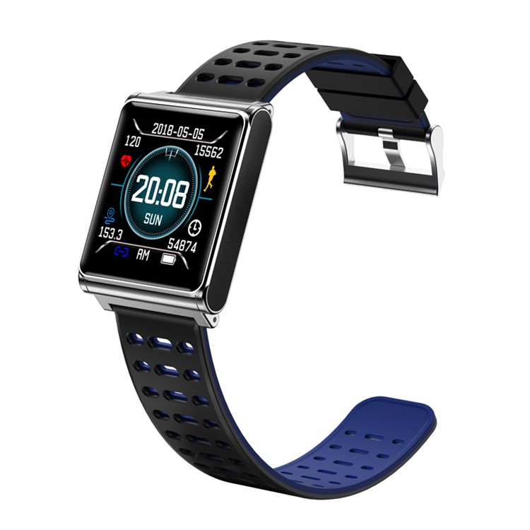 MISSYOU N98 Smart Bracelet Smart Wristband Heart Rate Monitor Fitness Tracker Compatible with iOS & Android - Black / Blue-3