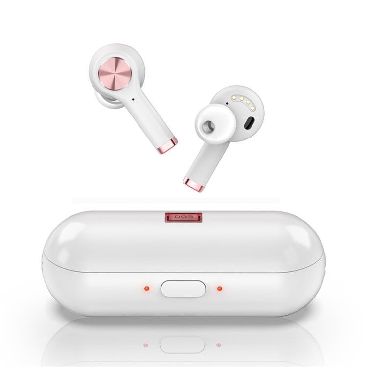 

DOB T1 TWS Bluetooth Wireless Translate Earbuds + Charging Box [Waterproof] [10m Transmission Distance] - White, iPhone Xs