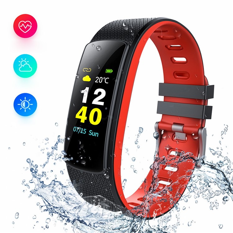 

i6HR-C Multifunctional Sports Sleeping Heart Rate Blood Pressure Monitor Wristband - Red