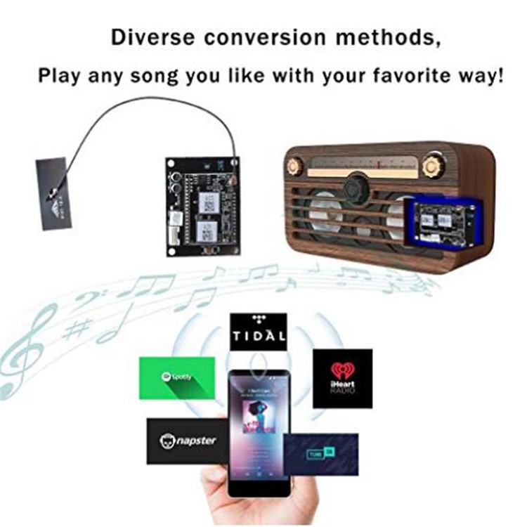 JEDX Up2Stream Multi-room WiFi Audio Receiver DIY Module Compatible with AirPlay DLNA-4