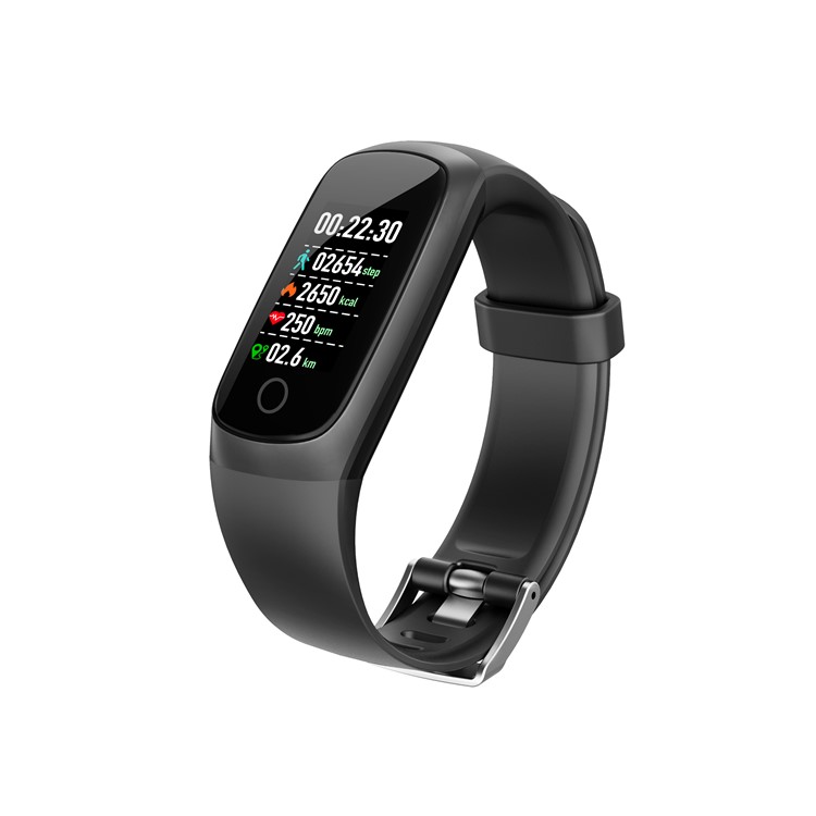 W10 0.96 inch Colored Screen Smart Wristband Fitness Tracker - Black-6