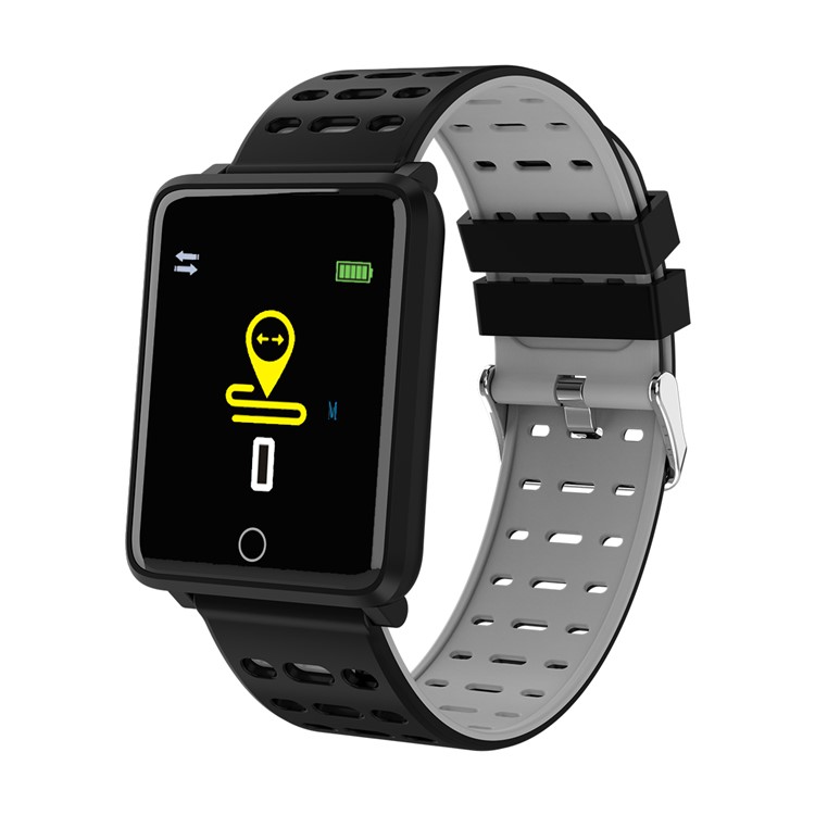 A8 Sports Wrist Bracelet Heart Rate Blood Pressure Monitor Fitness Tracker - Black / Grey-2
