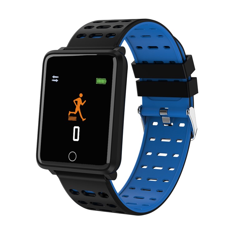 A8 Smart Watch Pedometer Activity Tracker with Blood Pressure/Oxygen Monitor - Black / Blue-2
